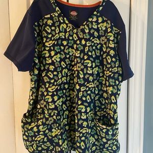 Dickies Navy scrub top 3XL